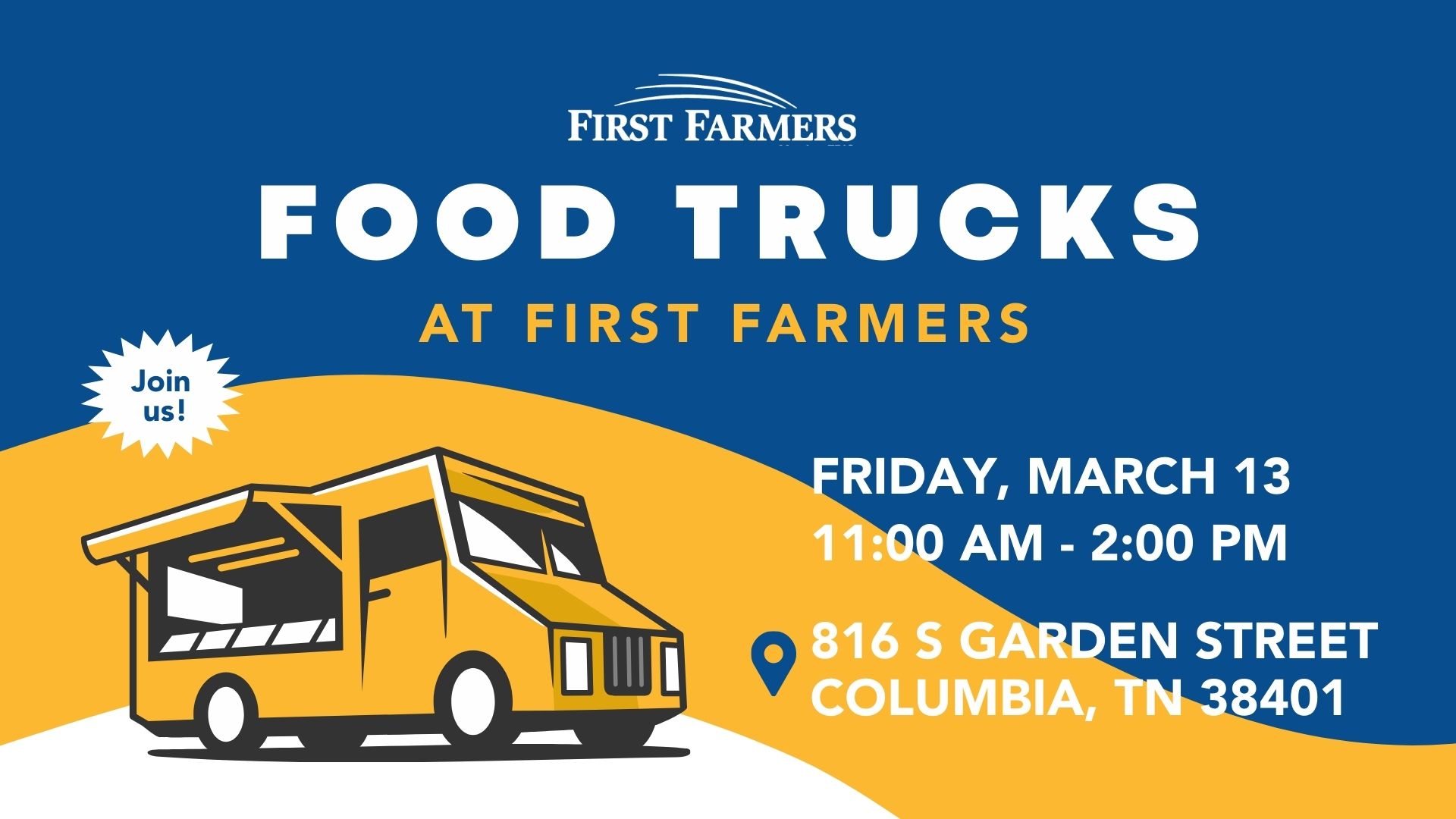 Food Trucks at First Farmers: Columbia Main Office