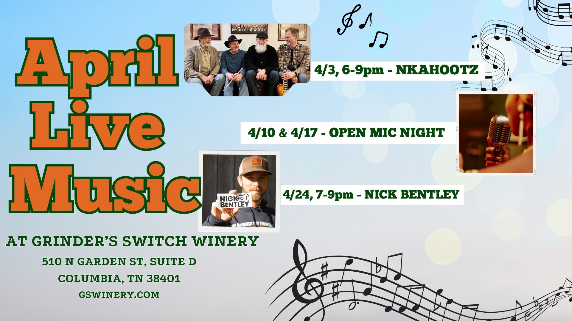 Live Music at Grinder’s Switch