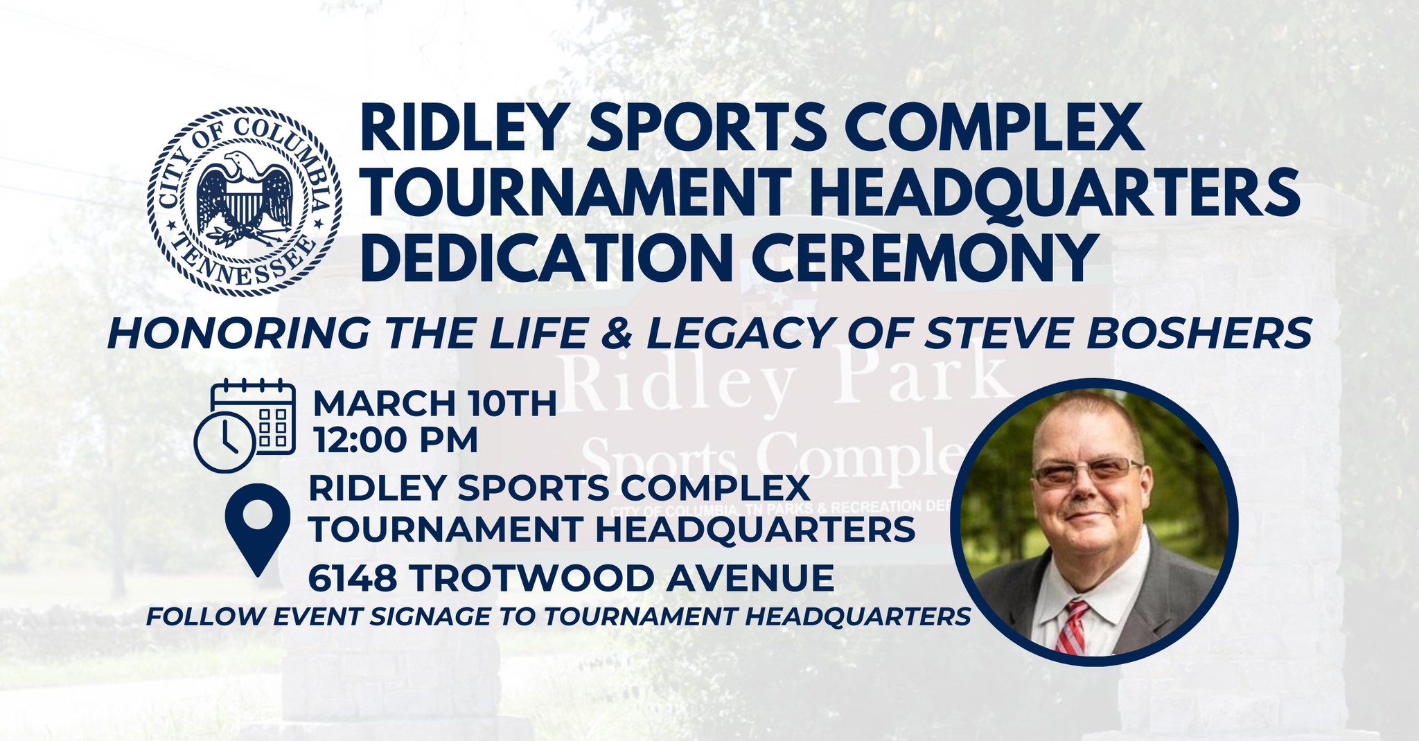 Ridley Sports Complex Tournament Headquarters Dedication Ceremony