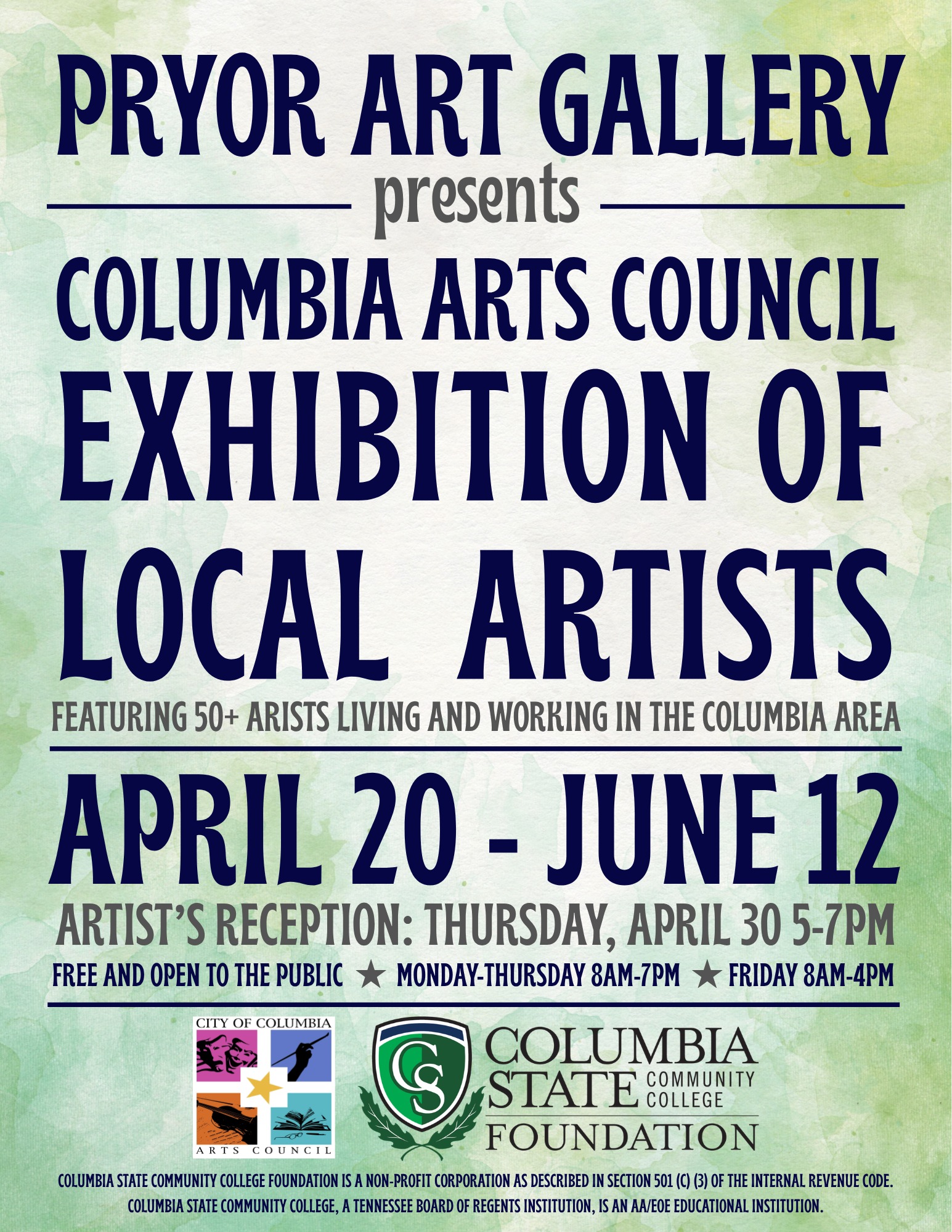 Columbia Arts Council Exhibition of Local Artists Reception