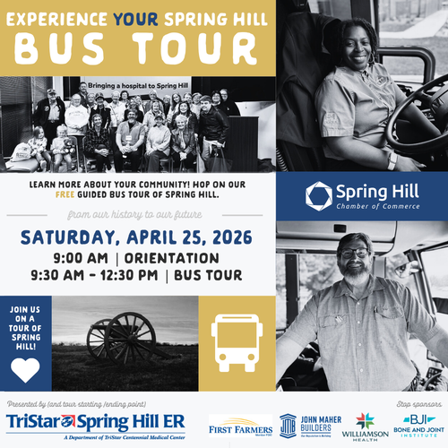 Experience YOUR Spring Hill Bus Tour - Experience Maury