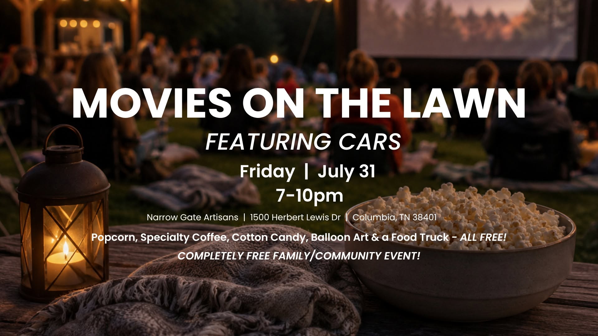 Narrow Gate Movies on the Lawn- FREE FAMILY EVENT