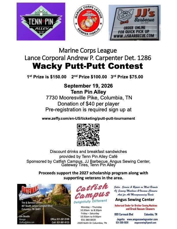 Marine Corp. League Wacky Putt-Putt Contest