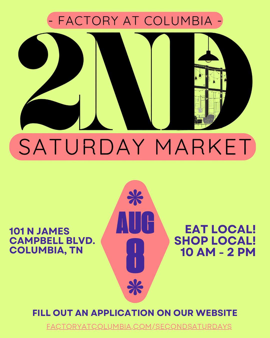 2nd Saturday Market at Factory at Columbia