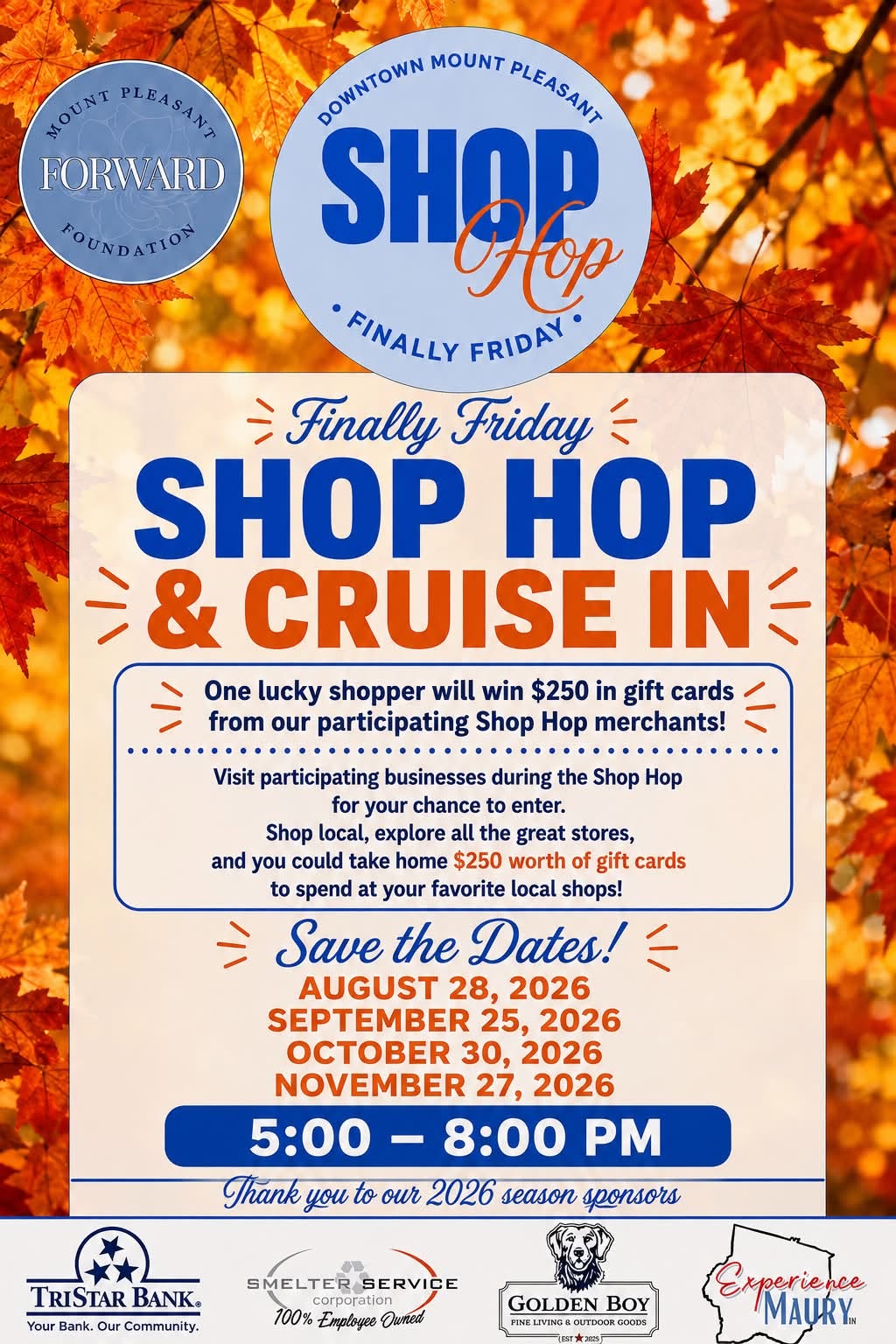Finally Friday Shop Hop & Cruise In