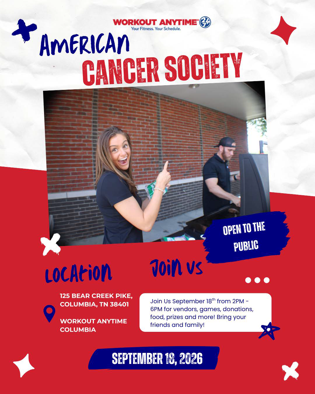 Workout Anytime and the American Cancer Society Community Fun Day